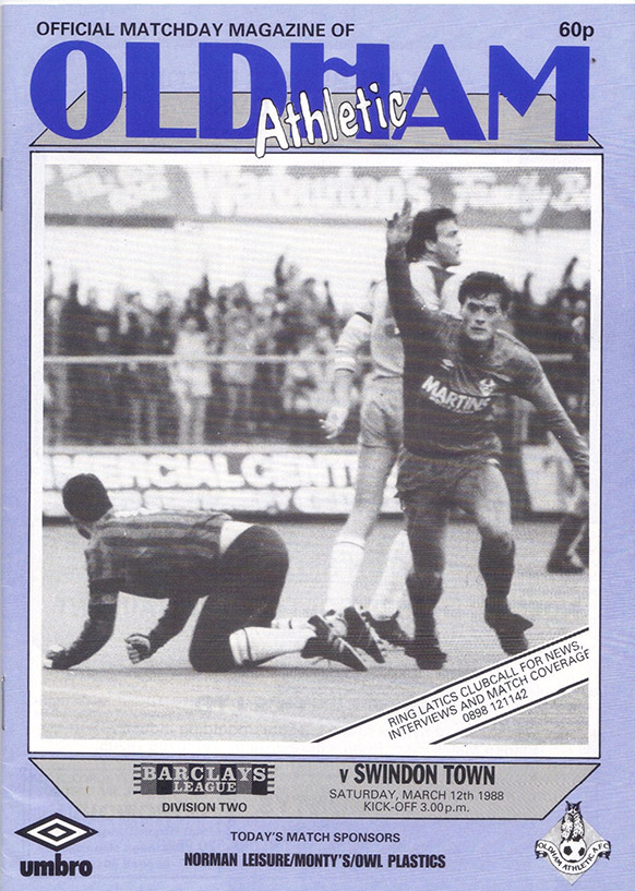 <b>Saturday, March 12, 1988</b><br />vs. Oldham Athletic (Away)